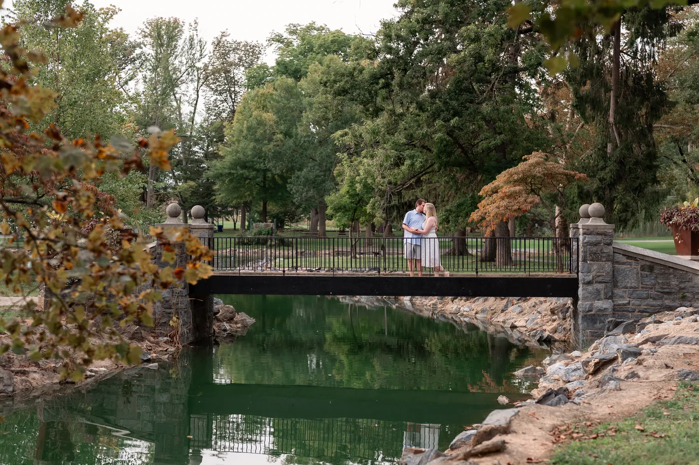 Kaitlyn and Nicholas on the garden bridge