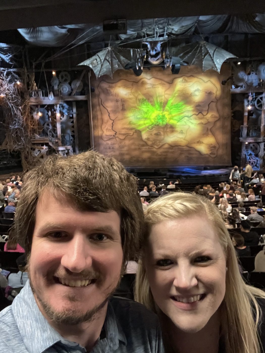 Kaitlyn and Nicholas on a date to see Wicked on Broadway