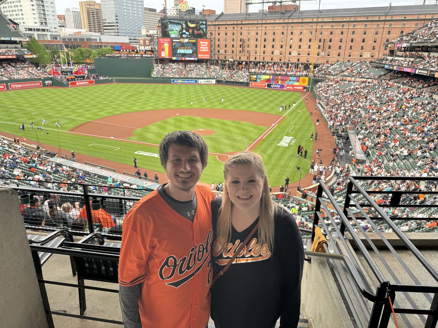 Kaitlyn and Nicholas enjoying an Orioles date